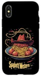 iPhone X/XS Western Spaghetti Fun Cowboy Pasta Funny Food Whimsical Art Case