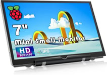 Raspberry Pi écran 7 Pouces,Mini écran LCD HDMI,Mini Moniteur 800x480,Petit Ecran PC Portable IPS pour Raspberry Pi 400/4/3/2/Zero/B/B + Jetson Nano win11/10/8/7 (Non Tactile)