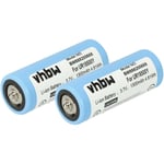 2x Batterie compatible avec Braun Legs Body & Face 5377 rasoir tondeuse électrique (1300mAh, 3,7V, Li-ion) - Vhbw