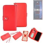 2in1 cover wallet + bumper for Nubia RedMagic 5G Phone protective Case red