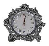 REILA Vieille Horloge de Bureau, métal, Argent, 2 x 15 x 14 cm