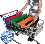 Trolley Bags Express Vibe - Set of 4 Reusable Supermarket Shopping Bags.