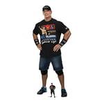 STAR CUTOUTS John Cena SC4158 Silhouette en Carton Grandeur Nature avec Mini Champion de Lutte Professionnel Noir