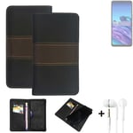 Phone Case + earphones for TCL 40 XE Wallet Cover Bookstyle protective