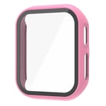 För Xplora X6 Play Full Edge-screen Protector Watch Bumper-shell Dammtät cover Pink