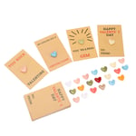 24 Pack Valentines Day Gift Cards With Heart Shaped Stones Plastic Fun DIY AUS