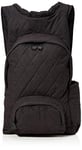 Morikukko Unisex-Adult Hooded Backpack Quilted Black Backpack Multicolour (Quilted Black)