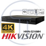 NVR Hikvision Hiwatch HWN-5216MH 16 canaux 8 Megapixel 4K en réseau max 12TB