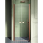 Porte de douche battante 70 cm cuivre brossé monako copper brushed - cuivre brossé