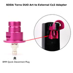 SODA Terra DUO Art à externe CO2 précieux remplissage adaptateur tuyau Kit Fit Sodastream avec W21.8-14 ou CGA320 G3/4 connecteur - Type External Adapter