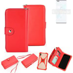 2in1 cover wallet + bumper for HTC Desire 20+ Phone protective Case red