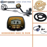 Bounty Hunter - Détecteur de Métaux Lone Star Pro avec son protège disque et casque audio