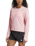 adidas Own The Run Long Sleeve Running T-Shirt, Semi Pink Spark