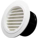 Aafgvc - Grille aération vmc, 75mm Bouche de Ventilation avec Grille de Protection - abs (ø75mm)