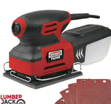 Lumberjack Detail Palm Sander 1/4 Sheet includes Dust Box & Sanding Sheets 240V