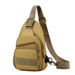 Fashion Herr Camo Taktisk Justerbar Rem Axelväska Cross-body Väska Messenger Väska Sport Bröstväska Khaki