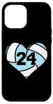 iPhone 12 Pro Max Volleyball Number 24 Jersey Funny Volleyball Heart Game Day Case