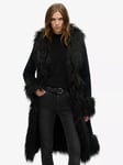 Superdry Faux Fur Lined Longline Afghan Coat