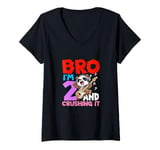 Womens Bro I'm 2 And Crushing It V-Neck T-Shirt