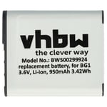 Battery for Sony handheld camcorder HDR-GW55VE 950mAh