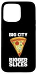 Coque pour iPhone 15 Pro Max Design amusant Love Pizza Big City Style