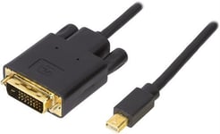 DELTACO – Mini DisplayPort - DVI-D Single Link monitorikaapeli,2m, musta (DP-DVI202-K)