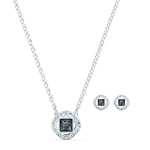 Swarovski Angelic Square Set, Gray, Rhodium plated, from Swarovski Angelic Square Collection