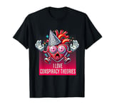 I Love Conspiracy Theories Tin Foil Hat Heart T-Shirt