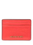 Michael Kors Leather Jet Set Card Holder, Burnt Sienna