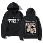 Sabrina And Carpenter Merch Hoodie Tryckt Sweatshirt Lös Hoodie Casual Långärmad Passar Både Män Och Kvinnor Black XS