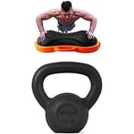 Yes4All 2-20kg Cast Iron Kettlebell and Balance Trainer Ball