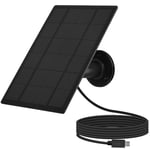 Panneau solaire 2 W pour caméra clignotante d'extérieur compatible Blink Outdoor (3ème génération) & Blink XT2/XT & SimpliSafe Cam - Panneau solaire étanche pour clignotant avec câble de charge