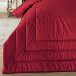 Laurence Llewelyn-Bowen - Couvre-lit en Velours Rouge Bordeaux - L220 cm x l 150 cm - Point de Cadre - Couvre-lit matelassé de Luxe en Rouge - Couverture en Velours Super Doux - Couette en Velours