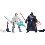 Jouet Star Wars - HASBRO - Hero Mashers - Luke Skywalker et Dark Vador - Figurines articulées sur 9 points