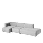 HAY - Mags Soft 3 Seater Combination 3 Left - Light Grey Stitching - Cat.4 - Hallingdal 65 130 - Soffor