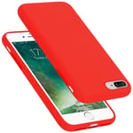 Cadorabo Fodral för Apple iPhone 7 PLUS / 7S PLUS / 8 PLUS i LIQUID Red Cover Protection Flexibelt TPU silikonfodral