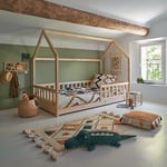 Lit cabane enfant 80 x 160 cm ATMOSPHERA sans MATELAS