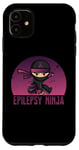 Coque pour iPhone 11 Epilepsy Ninja Support de sensibilisation à l'épilepsie avec ruban violet