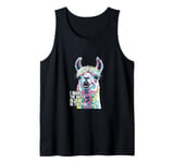 Funny Llama "I Make the Water Blue" Pool Party Joke Tank Top