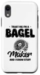 Coque pour iPhone XR Croyez-moi, je fabrique des bagels et je sais tout