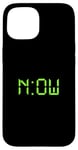 Coque pour iPhone 15 Motif vert vieilli The Time Is Now