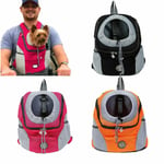 Resa Pet Dog Carrier Valp Rese Mesh Ryggsäck Främre Bärbar axelväska Rose S