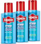 Alpecin Hybrid Shampoo 3X 250Ml | Natural Hair Growth Shampoo for Sensitive and