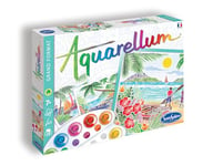 SentoSphère - AQUARELLUM - PAYSAGES TROPICAUX - Kit peinture - Peinture Aquarellable Magique - A partir de 8 ans - fabriqué en France