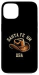 Coque pour iPhone 13 Santa Fe New Mexico Chapeau de cowboy style vieilli