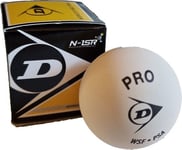 Dunlop Squash Ball Dunlop Pro White 1 Yellow Dots 12-Box Psa/Wsa Official Ball