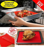 Silicon Baking Mat Red Pyramid Heat Resistant Fat Reducing Mat Oven Tray Sheet