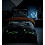 Gamer Duvet Cover Set Single Glow In Dark Gaming Fan Bedroom Den 2-in-1 Designs