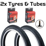 PAIR 20" BMX Tyres Vandorm DRIFTER R2R 20" x 2.00" Bike Ramp Tyres & Inner Tubes