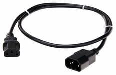 Cable Alimentation Rallonge Cordon IEC C13-C14 Male/Femelle PC TV LCD Ecran 1m